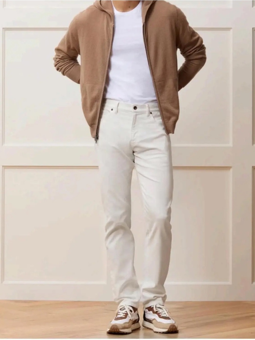 TODD SNYDER Slim Fit 5-Pocket Corduroy White 34